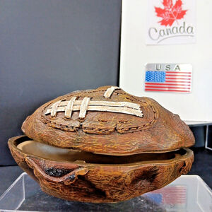 Hobby Lobby Football Trinket Box Distressed Storage Box 7” Decor